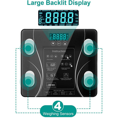 液晶体重秤浴室浴室体脂健身房健身秤 BMI BMR