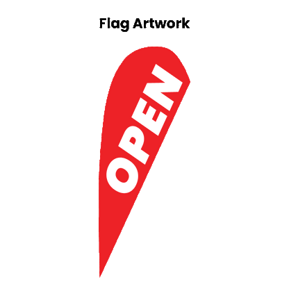 Open Teardrop Flag Banner