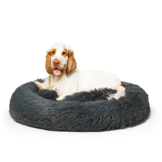 Fur King "Nap Time" Calming Dog Bed - Medium - Grey