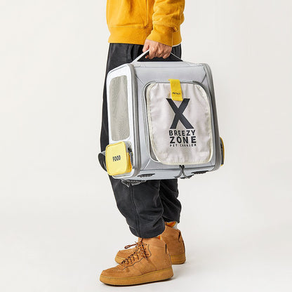 PETKIT Breezy X ZONE Pet Carrier - Grey Yellow