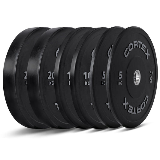 CORTEX 70kg Black Series V2 Rubber Olympic Bumper Plate Set 50mm