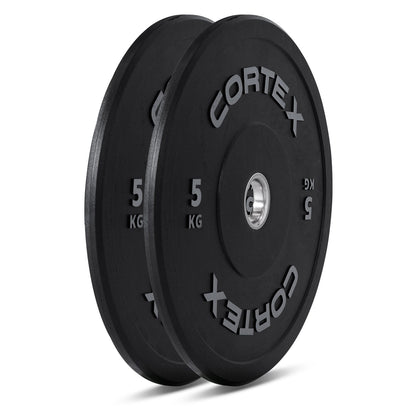 Juego de discos de goma para parachoques olímpicos CORTEX Black Series V2 de 70 kg y 50 mm