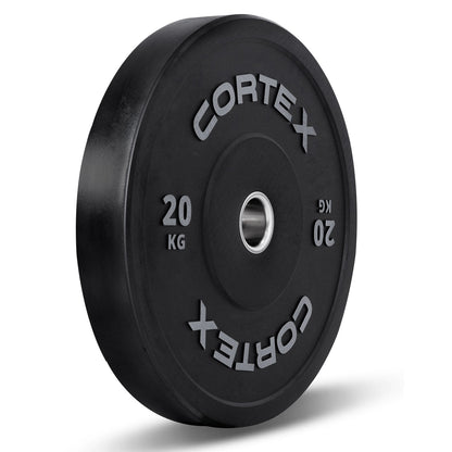 Juego de discos de goma para parachoques olímpicos CORTEX Black Series V2 de 70 kg y 50 mm