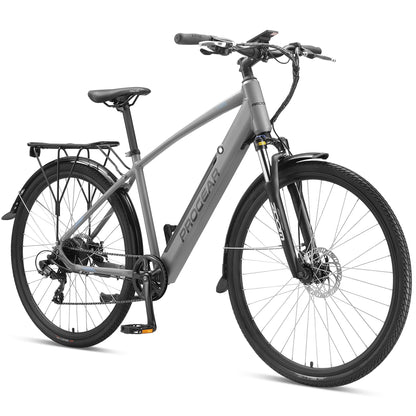 Bicicleta eléctrica híbrida Progear Bikes E-Sierra para hombre, 700c x 18", color Shadow