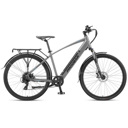 Bicicleta eléctrica híbrida Progear Bikes E-Sierra para hombre, 700c x 18", color Shadow