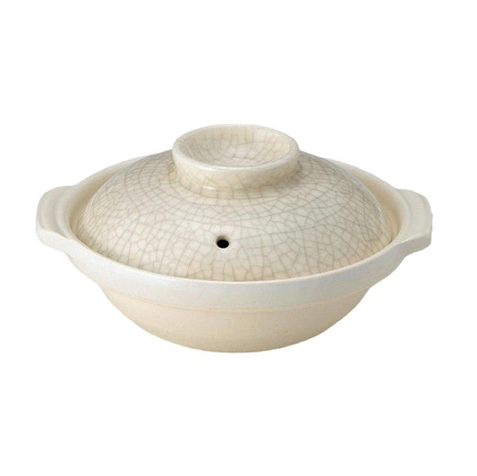 Donabe Japanese Ginpo 31cm Clay Pot Ceramic Hot Pot Casserole #10 5-6 people 2.9L