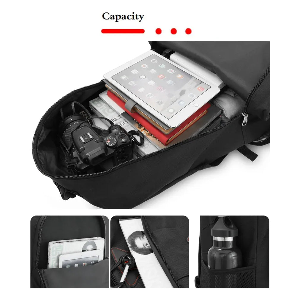 60L Travel Boarding Backpack Outdoor Trekking Luggage Hiking Camping Rucksack Large Capacity Storage Backpack(Black)