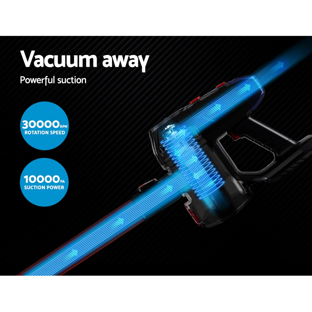 Devanti Handheld Vacuum Cleaner HEPA Filter Red 150W